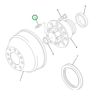 1647120C1 STUD ROTOR MTG RH THREAD