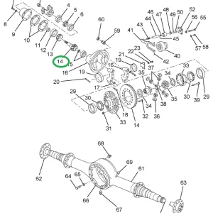1670248C91 Gear Set Single Reduction Diff