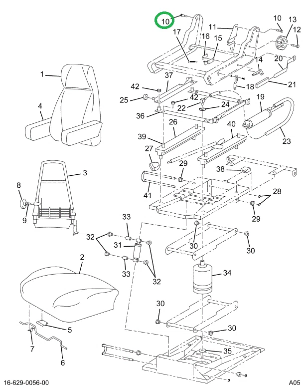 1685447C1 Bolt, Backrest Pivot