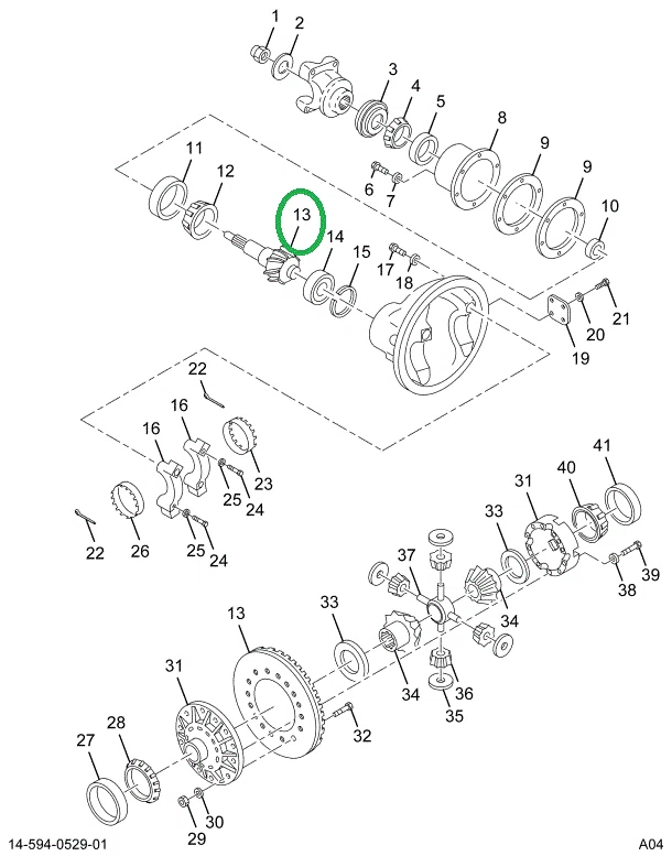 1691606C91 Gear Set Single Reduction Diff