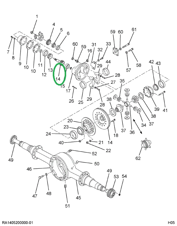 1691619C91 Gear Set, Differential, Single