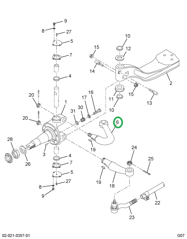 2586863C1 ARM STEERING UPPER LT