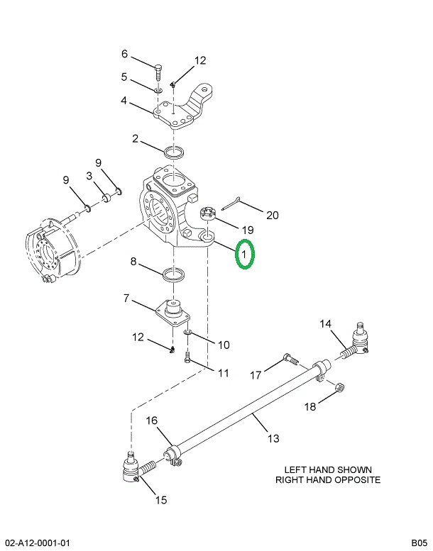 2586939C91 Knuckle, Steering With Bushing