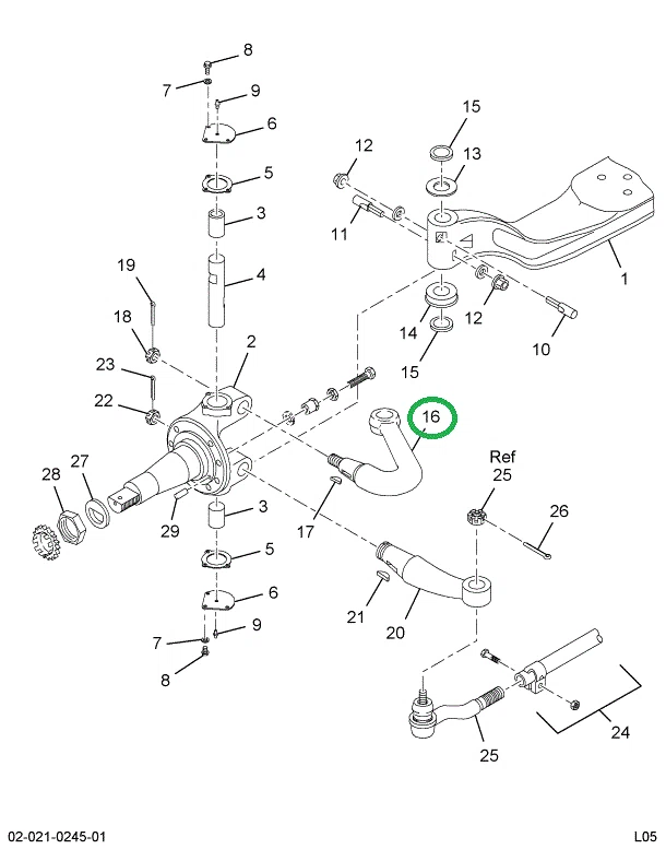 2590912C1 Arm, Steering Single Left
