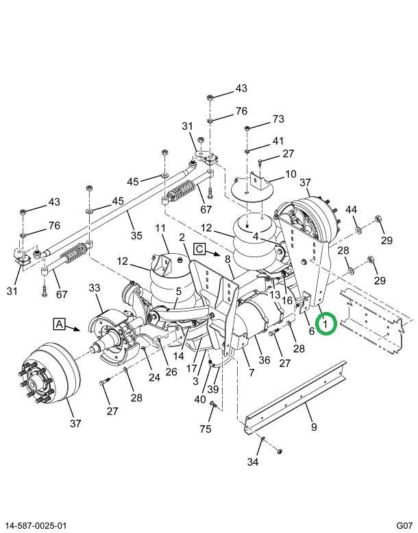 2592486C1 Bracket Assembly, Hanger Rear