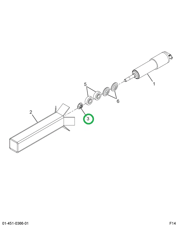2596429C1 Nut, Split Flange Shock Absorb