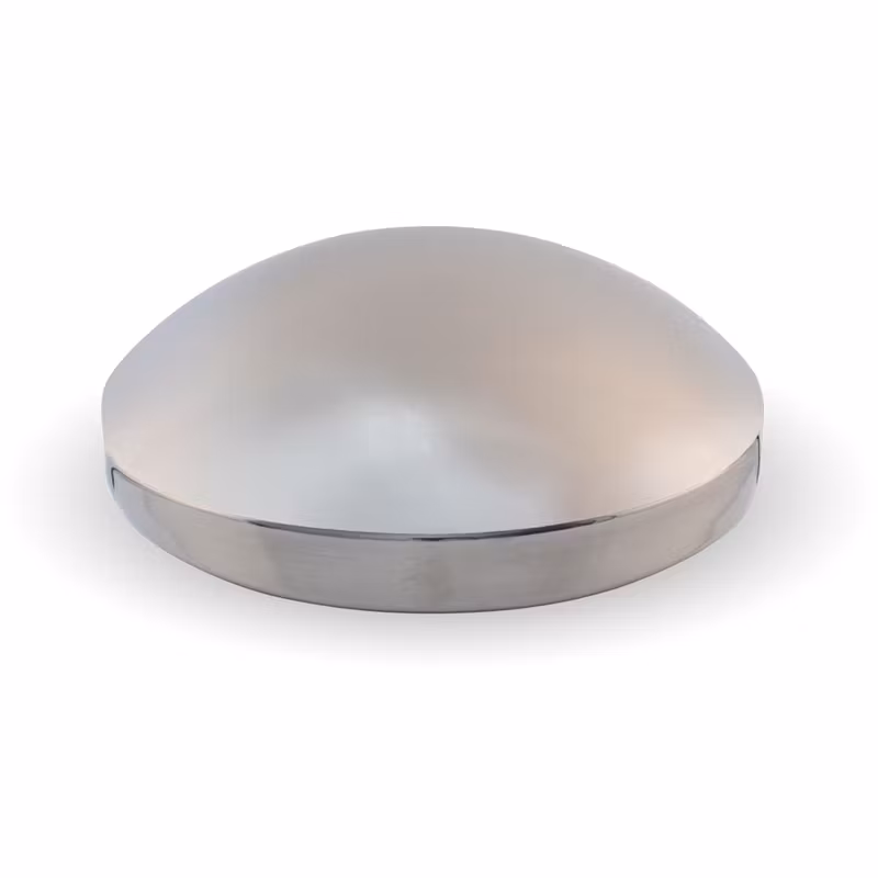 Rear Hubcap - 8 In. Diameter Stainless Steel Rear, Dome THUB-858SS