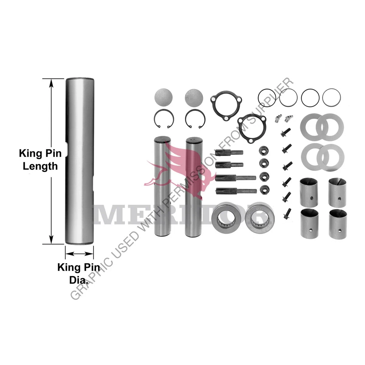 TDA R200273 KING PIN STEERING KNUCKLE KIT