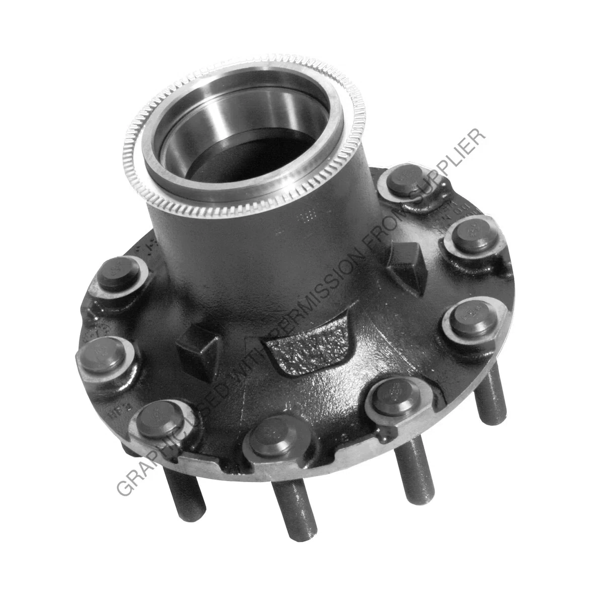 WWD 25201 3T HUB & STUD W/TONE RING